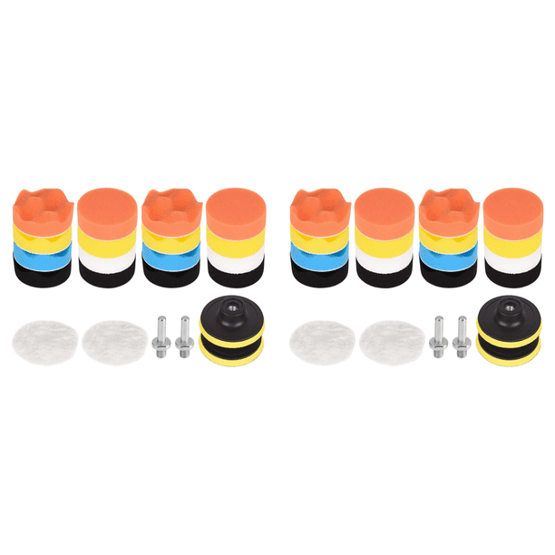 Kit Almohadillas Pulidoras para Coche 22 Uds. 3 Pulgadas Pulidor Pulido Reutilizable Lavable