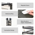thumbnail image 5 of Uni HIMO 10-pack Thicken & Sturdy Black Clear Drop-Front Shoe Boxes, Stackable Closet Organizer for Sneakers/Boots, Fits Men's Size 12 (13.5x10.5x7.4in), 5 of 9