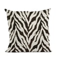 thumbnail image 1 of Plutus Ebony/Ivory Zebra Zebra Print Velvet Luxury Throw Pillow - Double sided 12"" x 20"", 1 of 5