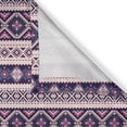 thumbnail image 4 of Ambesonne Aztec Valance Pack of 2, Aboriginal Geometric Pattern, 54"X12", Champagne Dark Purple, 4 of 5