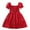 Red, variant on vdgthytj Toddler Baby Girls Dress Ruffle Puff Sleeve Square Neck Smocked A-Line Princess Party Dress Summer Outfits