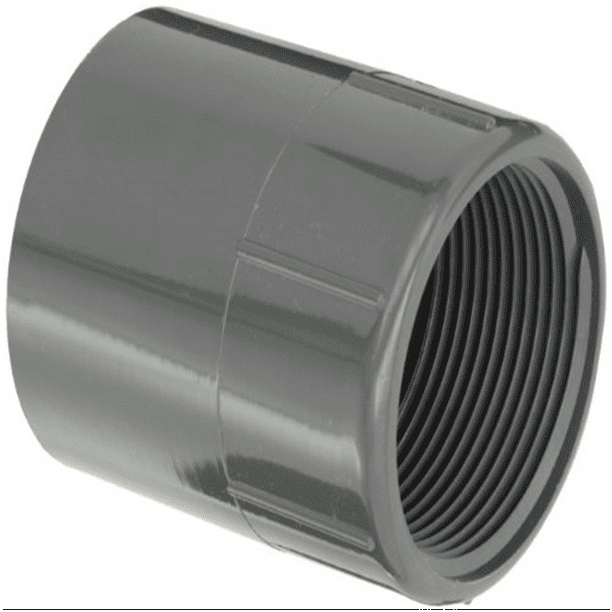 Spears 435G Series PVC Pipe Fitting, Adapter, Schedule 40, Gray, 21/2
