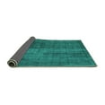 thumbnail image 2 of Ahgly Company Indoor Rectangle Abstract Turquoise Blue Contemporary Area Rugs, 5' x 8', 2 of 4