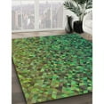 thumbnail image 3 of Ahgly Company Machine Washable Indoor Round Transitional Army Green Area Rugs, 4' Round, 3 of 7