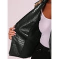 thumbnail image 5 of INSPIRE CHIC Faux Leather Jacket for Women's Motorcycle Zip Up Cropped PU Biker Coats, 5 of 5