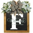 thumbnail image 2 of LCXmlly Wreath And Bow Personalized Front Door Wreath: Farmhouse Style Welcome Sign, 2 of 6