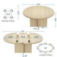 thumbnail image 2 of 43.3''-59'' Extendable Dining Table for 4-8, Modern Kitchen Oval Dining Table with Removable Leaves, Dinner Table for Dining Room, Kitchen, Living Room, 2 of 8