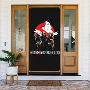 Movie Ghostbusters Door Cover Decorated Banner Tapestry Home Decoration Holiday Party Supplies Door Banner Porch Sign Banner 72.8 x 35.4 Inch