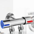 thumbnail image 4 of Stainless Steel Toilet 1 In 2 Out Dual Use Angle Valve Double Outlet Water Valve, 4 of 9