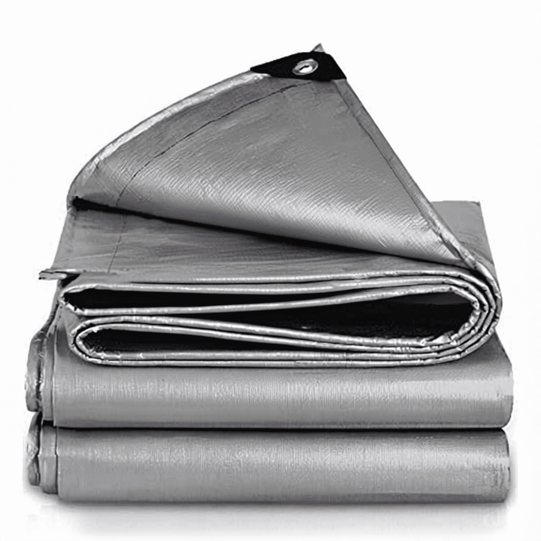 Heavy Duty Waterproof Outdoor Tarp Reinforced Canvas Edges Metal Grommets for Camping Tent Car Silver 13x13ft