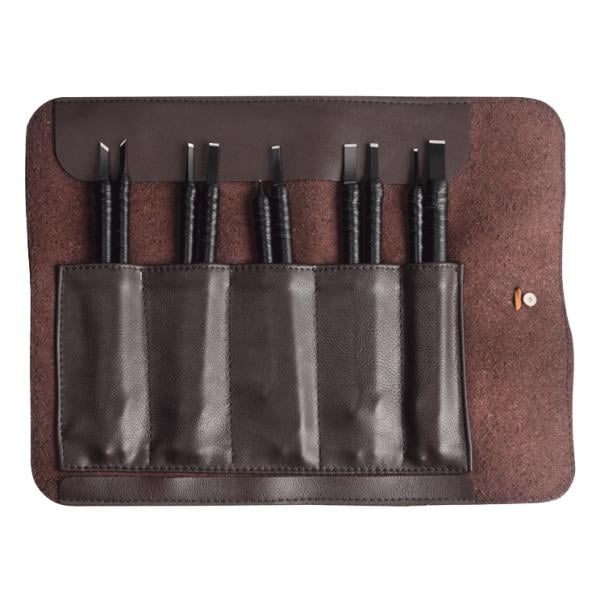 Herramienta De Grabado De Piedra De Madera Sunnimix Cuchillo De Talla De Acero De Tungsteno 10pcs Con Bolsa De Cuero