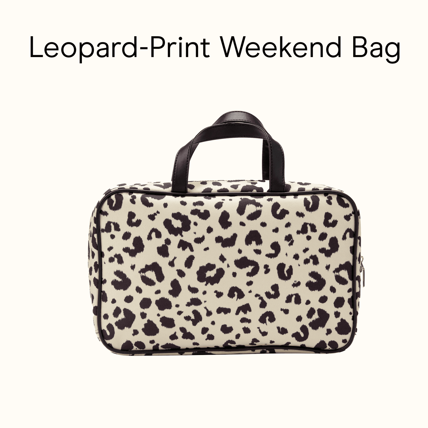 Conair Leopard Print Weekender Bag, Travel Bag with Luxe Gold-Tone Hardware and Roomy Interior
