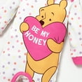 thumbnail image 5 of Disney Winnie the Pooh Baby Boys Girls Jumpsuit Pajamas Love Heart Be My Honey Long Sleeve One Piece Romper Sizes 0/3M-18M, 5 of 6