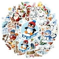 thumbnail image 2 of 35pcs Festive Animal Stickers Christmas Winter Children Stickers for Luggage Laptop Notebook, 2 of 9