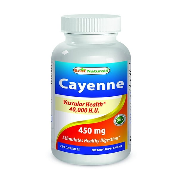 Best Naturals Cayenne 450 mg Capsules, 250 Ct
