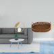thumbnail image 2 of Adorno De Escritorio Con Figura De Metal Y Escultura De Bola De Mimbre De Cristal, Con Cesta De Ratán Tejida Y Frutero Ovalado. Organizador De Cocina Para Sala De Estar, Dormitorio U Oficina., 2 of 8
