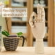 thumbnail image 4 of Modelo De Mano De Madera, Maniquí De Escultura De Madera Articulada Articulada Para Artista, Decoración Perfecta Del Hogar Con Elegante Color De Madera, Modelo De Mano, 4 of 7
