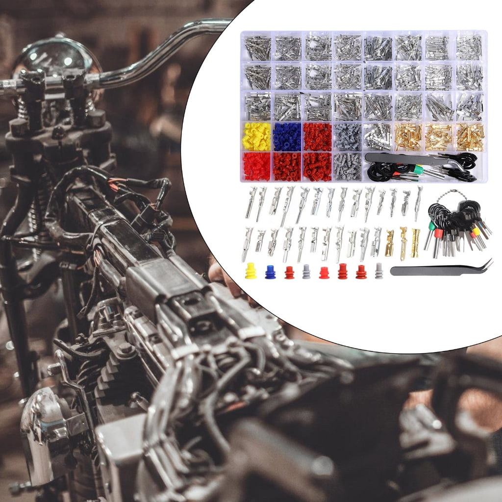lanema 950Pcs Connector Pin Terminals Car Electrical Wire Terminals 1/1.5/1.8/2.2/2.8/3.5mm Automotive Pin Connector Enduring