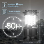 LED Camping Lanterns, Camping Accessories, Lamp Light, Collapsible Battery Flashlight, Hiking, Emergency, Outdoor Gear, Tents (2 Pack)