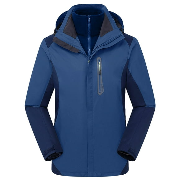 jsaierl Winter Coats for Women Waterproof Outdoor Travel Windbreaker Fall Zip Up Thermal Jacket With Hood Fleece Ski Coats Snow Thicken Outerwear