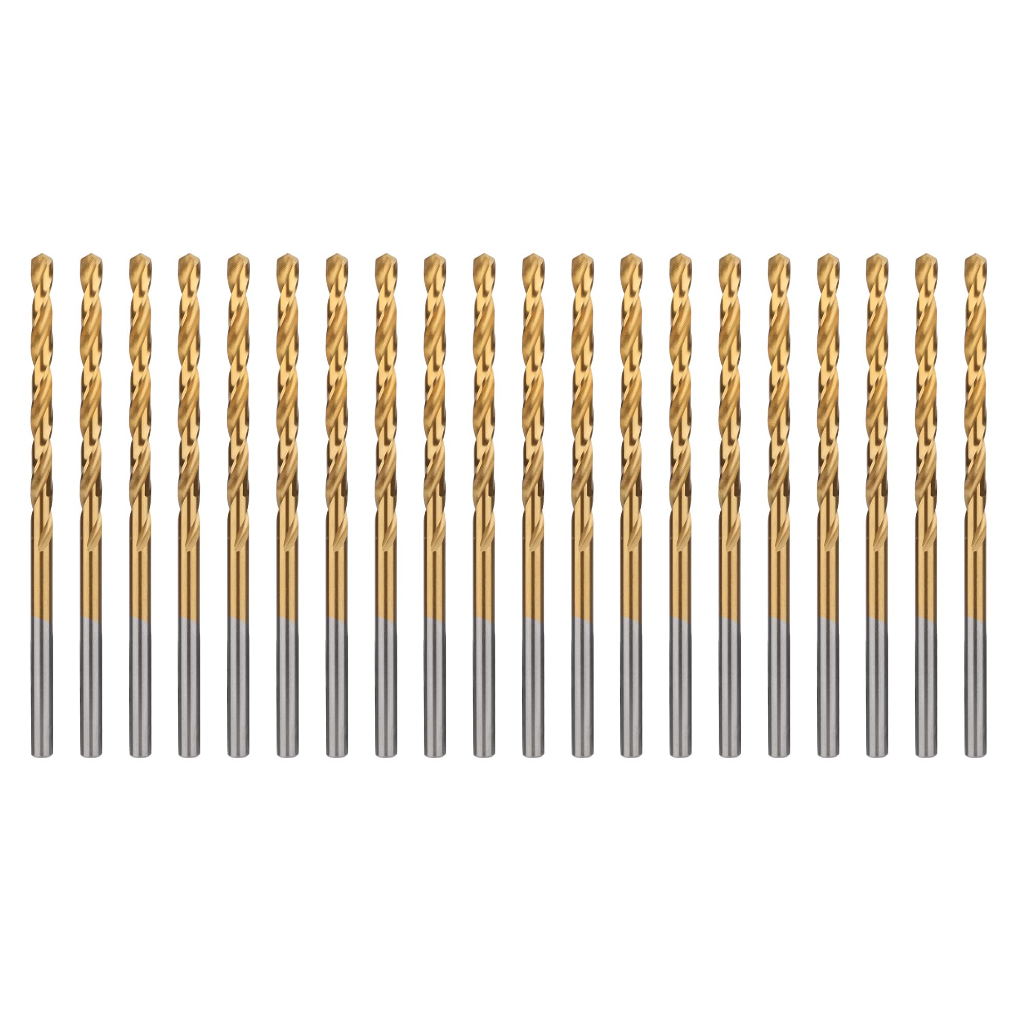 Titanium Drill Bit Set 21-Piece HSS – 135° Split Point, Metal