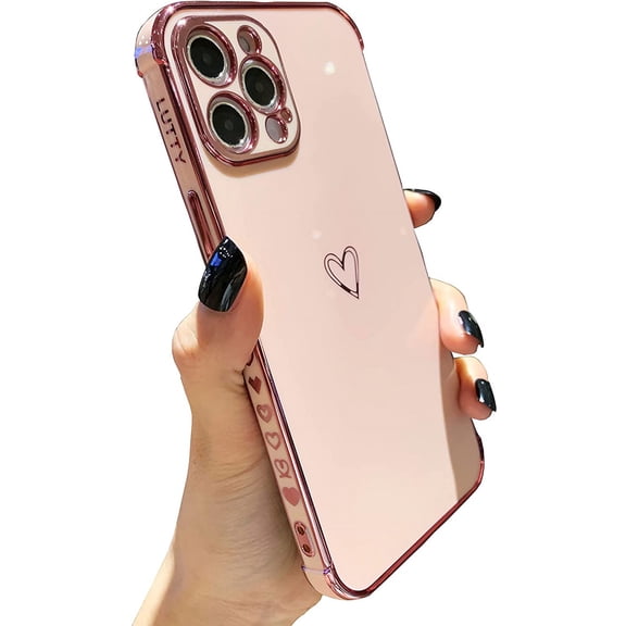 Compatible with iPhone 13 Pro Max Case Cute, Soft Tup Phone Cases for Women, [Full Reinforced Camera Protection] & [Raised Corners Bumper] Cover for 13 Pro Max (6.7 Inch) -Candy Pink