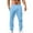 Blue, variant on FINALGANG Simple Trousers For Men Solid Color Outdoor Cotton Pants Drawstring Ankle-Tied Sweatpants With Pockets Suitable For Various Occasions