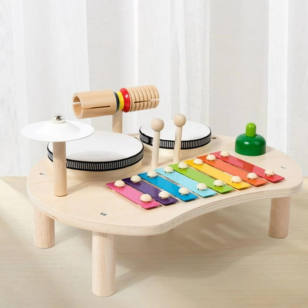 Instrumentos Musicales Para Niños 1-3 Años Set En De Madera  (xilófono, Maracas, Más) Brinquedos Bebe Año