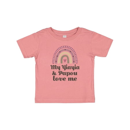 

Inktastic My Yia Yia and Papou Love Me Rainbow Gift Baby Girl T-Shirt