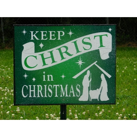 Red Keep Christ in Christmas Sign
