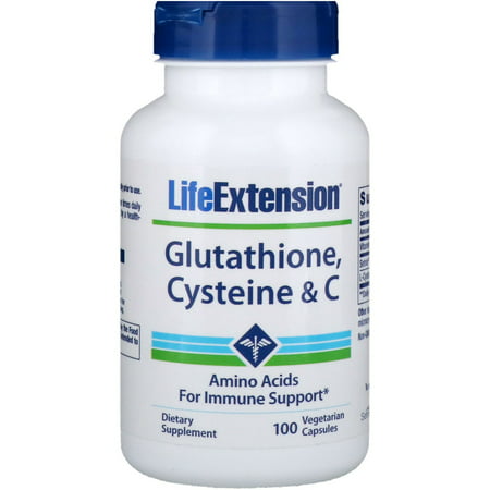 Life Extension  Glutathione  Cysteine   C  100 Vegetarian (Best Glutathione Injection Whitening Brand)