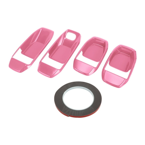 Unique Bargains 4 Pcs Door Bowl Cover Trim Compatible for Jeep Wrangler JL 2018-2022 ABS Pink Exterior Accessories