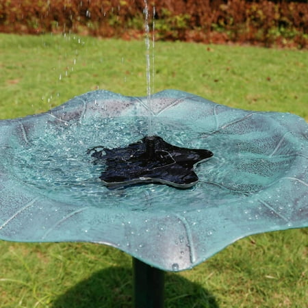 VIVOHOME Outdoor Solar Powered Starfish Bird Bath Water Fountain