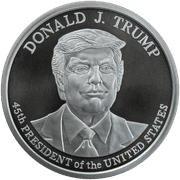 GOLDEN STATE MINT 5 oz President Donald J. Trump Silver Round BU