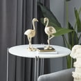 thumbnail image 3 of 12", 12"H Gold Aluminum Flamingo Sculpture, by DecMode (2 Count), 3 of 9