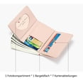 thumbnail image 3 of Women's Smooth Faux Leather Wallet with 8 Card Slots and Note Compartment, Small and Compact Design, 3 of 5