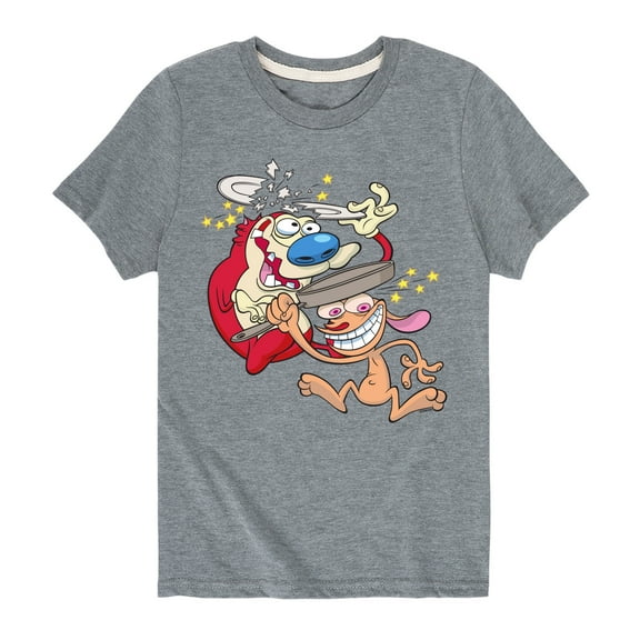 Ren & Stimpy - Smashing Time - Toddler And Youth Short Sleeve Graphic T-Shirt