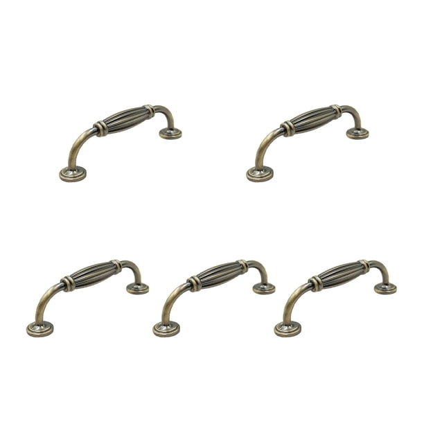 Eigraketly Tirador de armario de 5 piezas, tiradores de cocina, decoración para el hogar, muebles, barra, accesorios de repuesto con tornillos Herramientas y ferretería Bronce de 96 mm Eigraketly TO008612-02