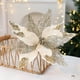 thumbnail image 4 of Seyotauo Christmas Glitter Flower Christmas Tree Decor Artificial Poinsettia Flower Velvet Magnolia s Floral Picks for Christmas Tree Fireplace Xmas Wedding DIY Crafts Wreath Party Floral Decor, 4 of 5