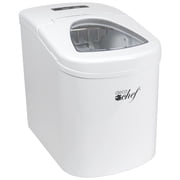 Deco Chef White Compact Electric Top Load Ice Maker with The Smoothies Bible Recipe Book