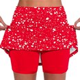 thumbnail image 3 of TaTaai Women Printed Sports Yoga Shorts High Waist Skinny Jogger Skort with Pockets Polyester Lightweight Stretchy Summer Daily Home Casual Wear Gift, 3 of 5