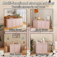 thumbnail image 4 of Tulib Coffee Bar Cabinet with Adjustable Shelf, 29.5" Sideboard Buffet Cabinet with Storage for Living Room, Dining Room, Kitchen, Home Office, Entryway, Pink, 4 of 11