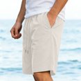 thumbnail image 6 of KPOPLK Mens Casual Shorts Cotton Drawstring Shorts Summer Beach Stretch Twill Chino Golf Shorts S-5XL Size XL,White, 6 of 6