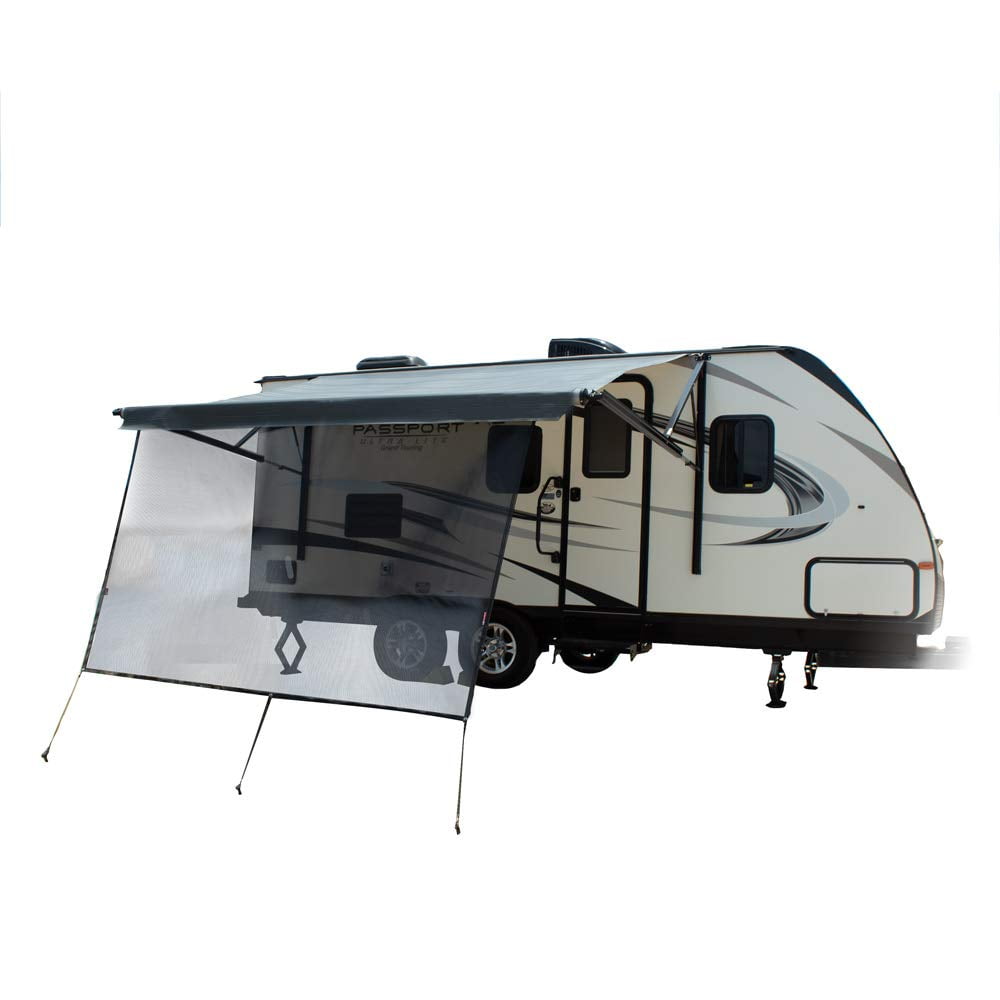 Expedition RV Awning Sun Shade by Eevelle Black Mesh Screen UV Sun