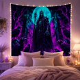 thumbnail image 2 of Moon Stars Skeletal with Figure Likely Lord Lich, Spooky Gothic for Gothic Decor Fans, Dark Art Decor, Halloween Gift, Tapestry Wall Hanging for Bedroom and Dorm, 2 of 7
