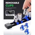 thumbnail image 4 of ALOANES 9 PC ABS Socket Organizer,1/2 inch, 3/8 inch, and 1/4 inch Drive Socket Rail Holders, Heavy Duty Socket Racks, Black Rails with Red, 4 of 8