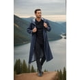 thumbnail image 3 of COOFANDY Men's Long Rain Jacket with Hood Waterproof Lightweight Active Raincoat, 3 of 9