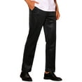 thumbnail image 5 of INSPIRE CHIC Men's Pants Metallic Straight Leg Party Nightclub Glittering Trousers 28 Black, 5 of 6