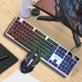 thumbnail image 2 of Juego de teclado y ratón luminosos, teclado colgante, tacto mecánico, juego electrónico, ratón, teclado, 2 of 4