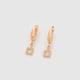 thumbnail image 5 of Aretes Colgantes Vintage con Swarovski Cuadrado Oro 18K Lam dorado Unitalla, 5 of 7